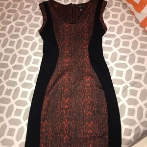 Mango Suit Snakeskin Silhouette Dress